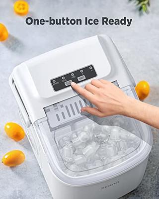 Silonn Ice Makers Countertop, 9 Cubes Ready in 6 Mins, 26lbs in 24hrs