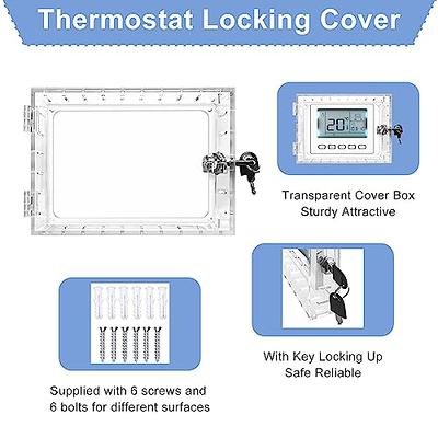 CALIDAKA Universal Thermostat Lock Box with Key Clear Thermostat Guard  Thermostat Cover for Thermostat on Wall for Most Type  Thermostat(Transparent) - Yahoo Shopping