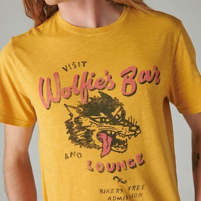 Lucky Brand Wolfies Bar Tee - Men's Clothing Tops Shirts Tee Graphic T  Shirts in Golden Spice, Size L - Yahoo Shopping