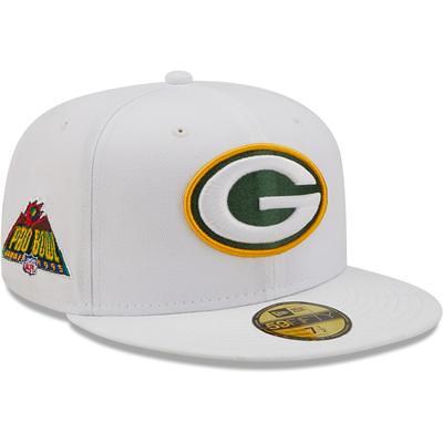 Men's New Era White Green Bay Packers Omaha Low Profile 59FIFTY Fitted Hat