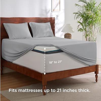 Bedsure Deep Pocket Twin Sheets Set - Fits Mattresses Up to 21