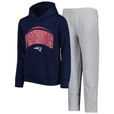 47 Men's New England Patriots Blockout Navy Headline Hoodie