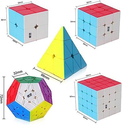STEAM Life Speed Cube Set 3 Pack Magic Cube - Includes Speed Cubes 3x3, 2x2  Speed Cube, Pyramid Cube - Smoothly Puzzle Cube Collection for Kids Teens