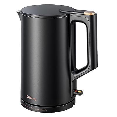 SUSTEAS Electric Kettle - 57oz Hot Tea Kettle Water Boiler with  Thermometer, 1500W Fast Heating Stainless Steel Tea Pot, Cordless with LED  Indicator, Auto Shut-Off & Boil Dry Protection