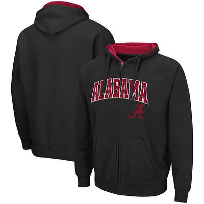 Men's Colosseum Black Alabama Crimson Tide Arch & Logo 3.0 Full-Zip ...