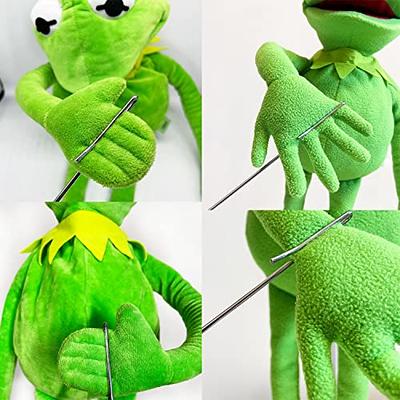 Kermit Frog Puppet with Puppets Arm Control Rod & 50 Pcs Kermit Frog  Stickers, Soft Hand