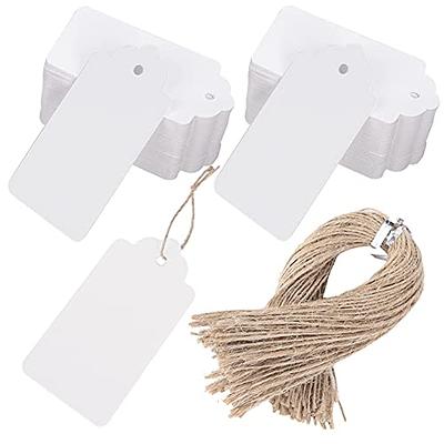 Wrapables White Flower Gift Tags/Kraft Hang Tags with Free Cut