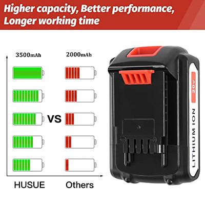 HUSUE 3.5Ah 20V LBXR20 Replacement Battery for Black and Decker 20V Lithium  Battery Compatible with LBXR20 LBXR2020 LBXR20 LB20 LBX20 LB2X4020, 2Pack -  Yahoo Shopping