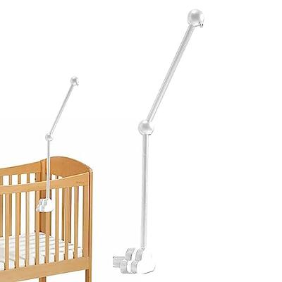 Wooden Crib Mobile Arm | Baby Crib Mobile Arm Wooden Holder | Rotatable  Adjustable Anti Slip Attachment Clamp for Sturdy Mobile Hanger (Only Arm)
