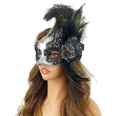 IDOXE Golden Black Couple Masquerade Masks Set Venetian Party Mask