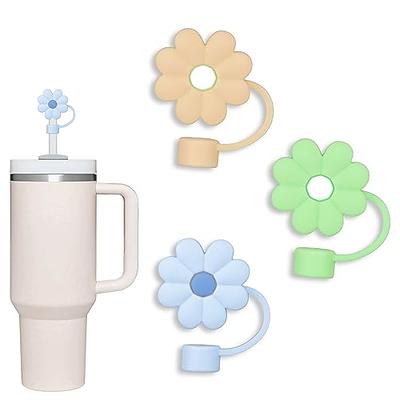 4pcs, Silicone Straw Cover, Flower Straw Cover, Compatible With Stanley  30&40oz Tumbler, Flower Cute Shape Straw Cover, Straw Cover, Straw Cover,  Reus