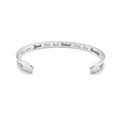 Secret Message Hidden Message Sterling or Aluminium Cuff Bracelet – My Fine  Silver Designs