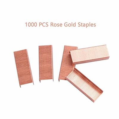 Rose Gold Office Supplies Set - Stapler, Tape Dispenser, Staple Remover  with 1000 Staples and 12 Binder Clips, Luxury Acrylic Rose Gold Desk  Accessories & Decorations 