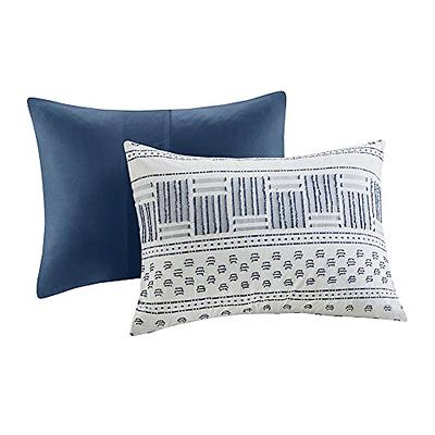 Hyde Lane Modern Navy Bedding, Blue Full/Queen Farmhouse Comforter