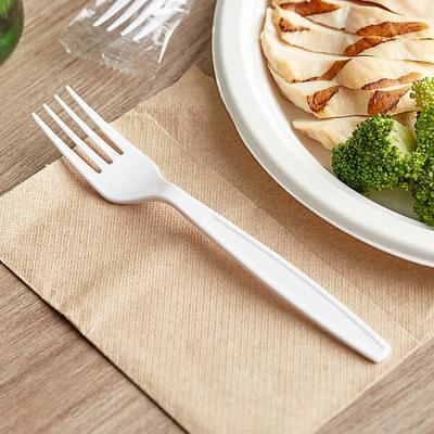 Visions Individually Wrapped Clear Heavy Weight Plastic Fork - 1000/Case