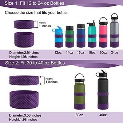 2Pcs Protective Silicone Boot For Stanley Quencher Tumbler 30 oz 40 oz &  IceFlow 20oz 30oz & Hydro Flask Water Bottle 12-24oz & Simple Modern 40 oz