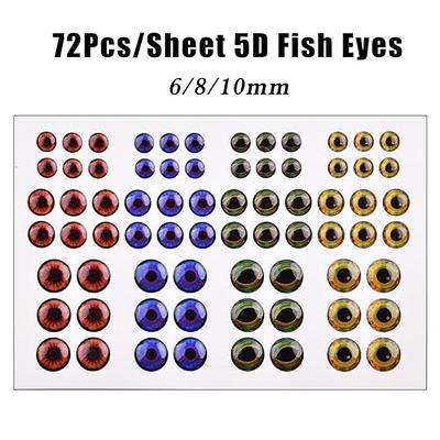  Fishing Lure Eyes 3D 4D 5D Artificial Fish Eyes For Making Fishing  Bait Realistic Fly Tying Fake Eye Crafts DIY