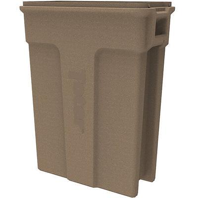 Toter Slimline 25 Gal. Graystone Square Trash Can