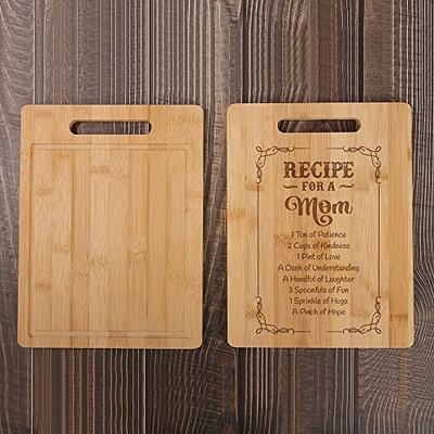 KITCHENVOY Mom Cutting Board Recipe - Birthday Presents for Mom from  Daughter, Son - Best Mother Cutting Board Gift- Mother's Day Gifts for  Mother in Law - Mother Cooking Board with Utensil - Yahoo Shopping