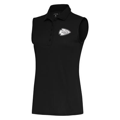 Women's Antigua Black Dallas Cowboys Throwback Logo Tribute Polo