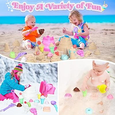 Beach Toys Sand Toys Set for Kids, Collapsible Sand Bucket and