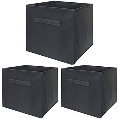 DIMJ Cube Storage Bins, 3 Pcs 11 Foldable Fabric Storage Bin