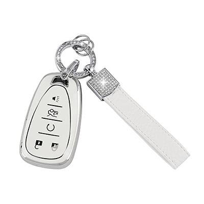 CARFIB Key Fob Cover for Chevy Chevrolet Accessories Blazer Bolt EV Equinox  Malibu Camaro Spark Trailblazer Traverse 2022 2021 2020 2019 Key Case