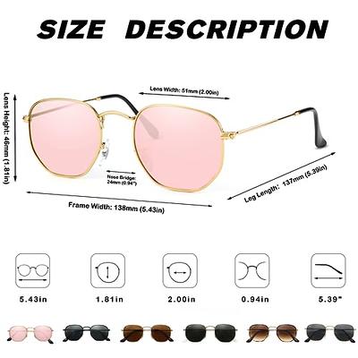 Pro Acme Small Square Sunglasses for Women Men 100% Real Glass