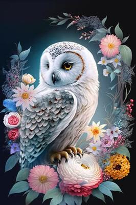 Crystal Owl Diamond Painting Kit,DIY Diamond Painting Set with Painting  Tool,5D Diamond Painting Kits for Adults Kids DIY Diamond Art Kits Home  Wall