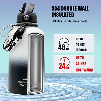 ABOTOCUP 32oz Insulated Water Bottle Keep Cold 12h & Hot 24h, Large Sport  Water Bottles with No Sweat, Water Flask BPA Free Double Wall Leak-proof