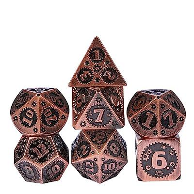 Haxtec Mini Dice Set with Copper Hollow D20 Necklace Dice Case Antique Tiny  Small Metal DND Dice Set D&D Keychain Portable 7PCS Dice Set - Yahoo  Shopping