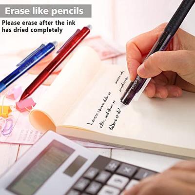 Lineon Erasable Gel Pens, Lineon 15 Pack Blue Retractable Erasable Pens Clicker, Fine Point, Make Mistakes Disappear, Blue Ink for Writ