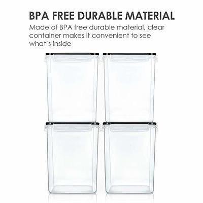 Vtopmart Large Food Storage Containers 5.2L / 176oz, 4 Pieces BPA Free Plastic  Airtight Food Storage Canisters for Flour, Sugar, Baking Supplies, with 4  Measuring Cups and 24 Labels, Black - Yahoo Shopping