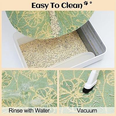 Waretary Cat Litter Mat 36x 30, Kitty Pretty Litter Box Trapping Mat,  Extra Large XL Honeycomb Double Scatter Control Layer Mat, Urine &  Waterproof