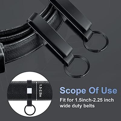 Night Provision Stealth Tactical Key Ring Holder for Duty Belts, Quick Release Key Clip Stainless Steel w/2 XL Detachable Key Rings Max 2.25 Belt for Police