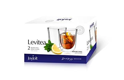 JoyJolt Levitea Double Walled Glasses Thermo Tumber, Barware, Drinkware,  Glassware Set of 2 double wall glass 8.4 Ounces - Yahoo Shopping