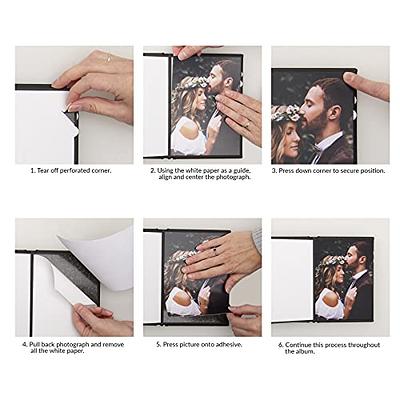 Artmag Photo Album 5x7 Clear Pages Pockets Leather Cover Slip Slide in  Photo Album Book Holds 50 Vertical 5x7 Photos Picture Book for Wedding  Family