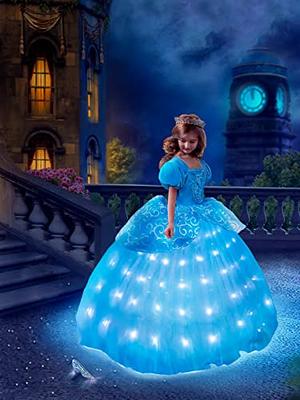  UPORPOR Light Up Princess Dress Costume for Girls