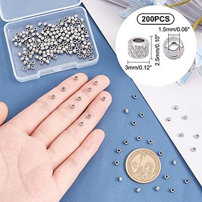 UNICRAFTALE About 200pcs 3mm Rondelle Metal Spacer Beads Stainless Steel  Loose Beads 1.5mm Hole Bead Finding Stopper Bead for DIY Bracelets  Necklaces Jewelry Making Stainless Steel Color - Yahoo Shopping