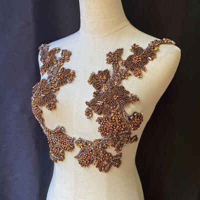 Handcrated Gold Rhinestone Applique For Couture, Heavy Bead Crafted  Rhinestone Dance Costume, Headpiece - Yahoo Shopping