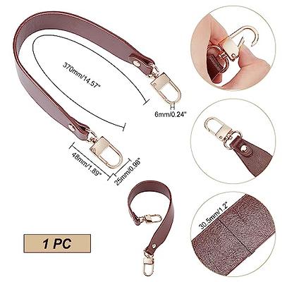 2 Pcs 0.6 inch Sew On Wide PU Leather Purses Straps Adjustable Handbags  Shoulder Bag Strap Replacement Handles Purse, Brown