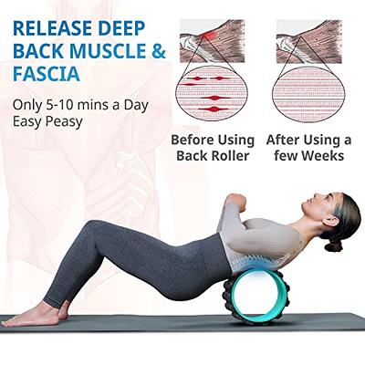 Trideer Back Roller & Back Stretcher, Back Pain Relief Products, Yoga Wheel  for Back to Muscle