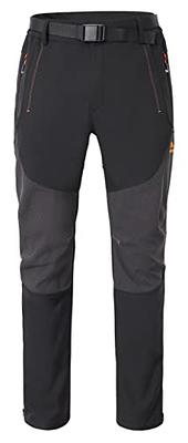 Mens Snow Pants Cargo Fleece Lined Ski Hiking Winter Softshell