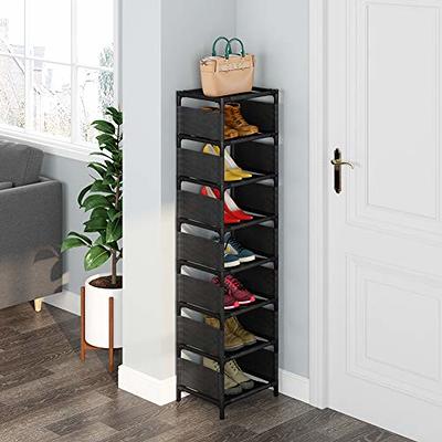 Easyhouse 8 Tier Metal Shoe Rack, Narrow Tall Shelf Organizer for, Bedroom.