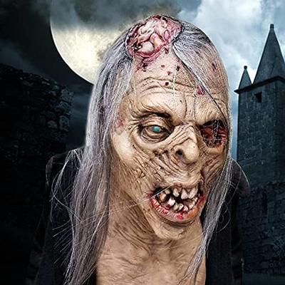 Halloween Monster Dead Smiling Demons Zombie Scary Face Mask Latex Horror