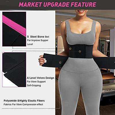 FeelinGirl Neoprene Waist Trainer 3 Straps Tummy Control Workout Corset  Cincher