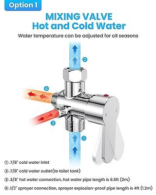 Handheld Bidet Toilet Hot Cold Bidet Bathroom Shower Set Sprayer Jet Douche  Kit