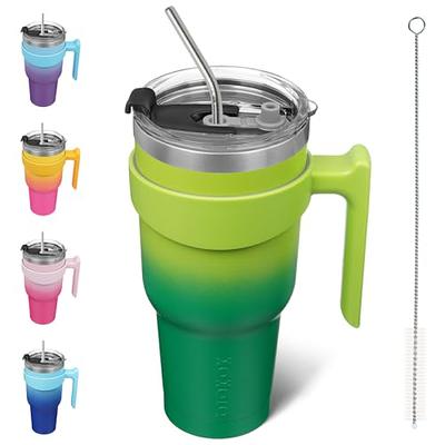 MUCHENGHY 40 oz Tumbler with Handle and Straw Lid, Leak Proof