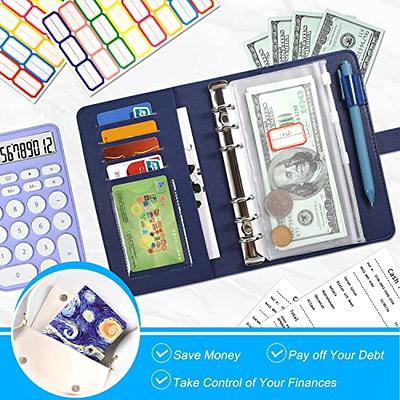 Source Zipper high quality vegan leather planner organizer Hard cover a6 A5  size cash budget binder wallet with notebook on m.