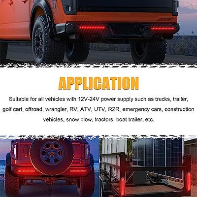 6Pack Red 32CM 12V LED Strip Lights Waterproof Auto Front Grill Ambient  Lighting, Car UTV Boat Cargo Trailer Truck Interior Lighting Dome Courtesy